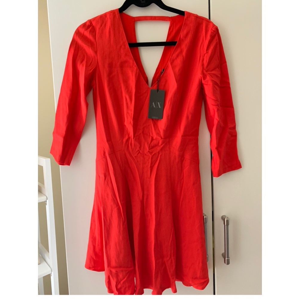 Brand new Armani Exchange red orange dress